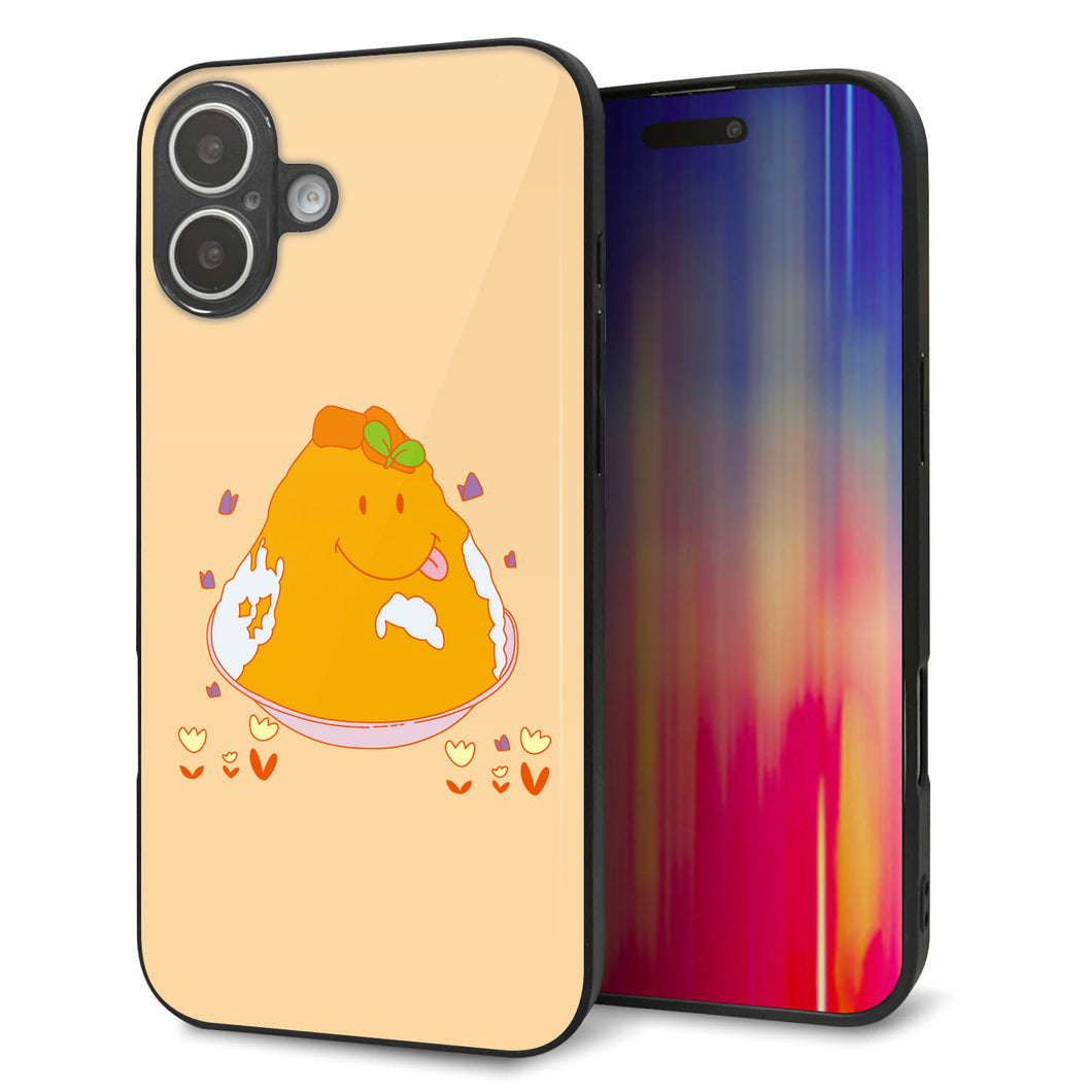 iPhone16 Plus 強化ガラス&TPUスマホケース ガラプリ【MA904 台湾風かき氷】