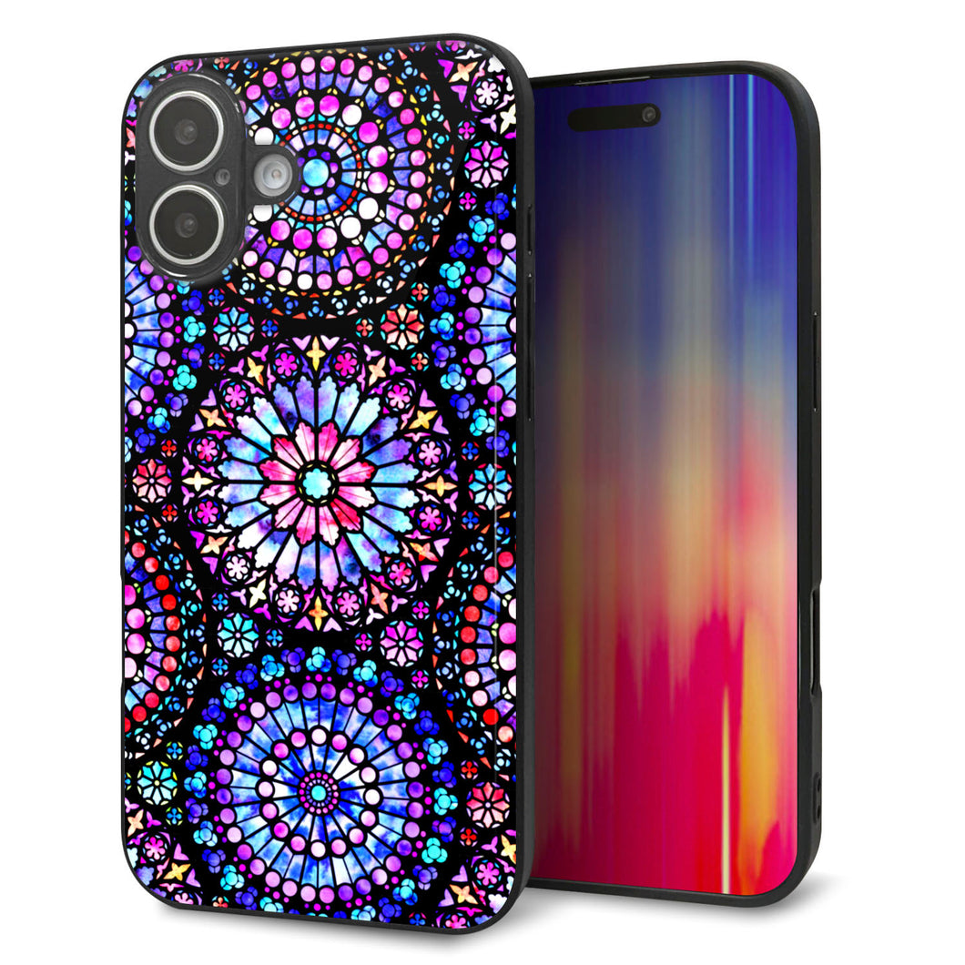 iPhone16 Plus 強化ガラス&TPUスマホケース ガラプリ【MA953 パターン柄 A】