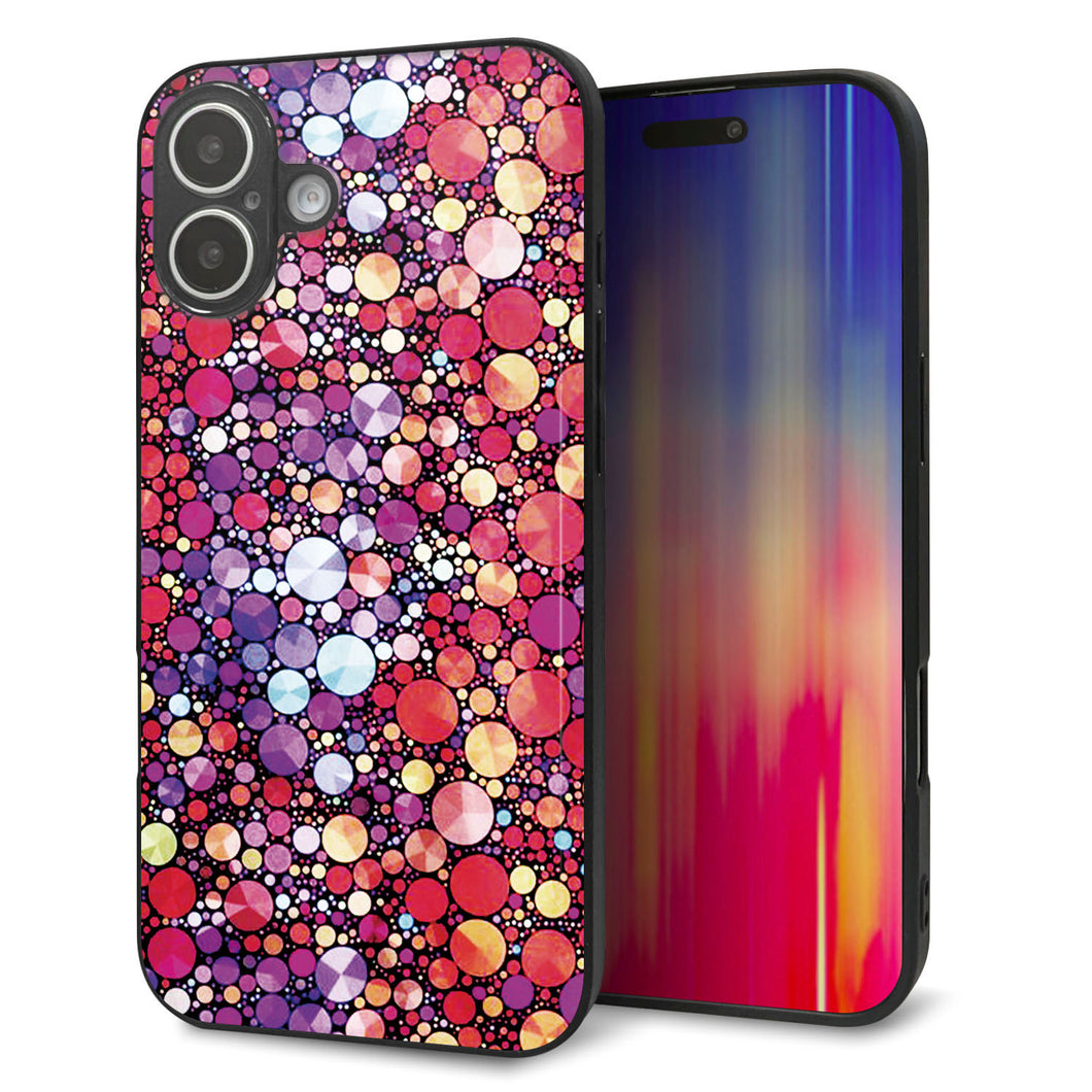 iPhone16 Plus 強化ガラス&TPUスマホケース ガラプリ【MA954 パターン柄 B】