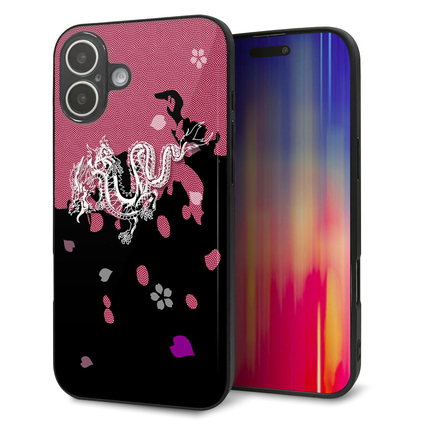 iPhone16 Plus 強化ガラス&TPUスマホケース ガラプリ【YC900 和竜01】