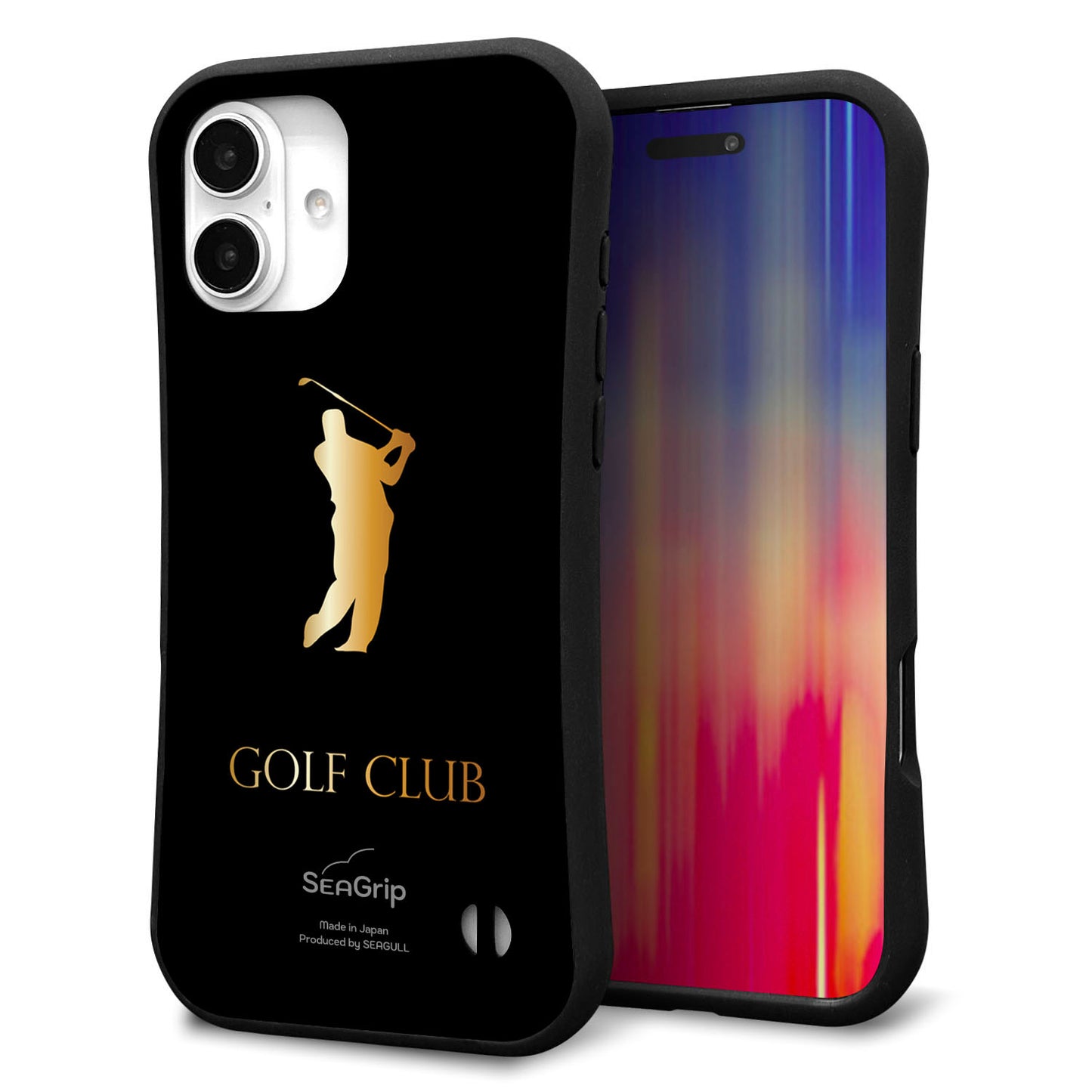 iPhone16 Plus スマホケース 「SEA Grip」 グリップケース Sライン 【610 GOLFCLUB】 UV印刷