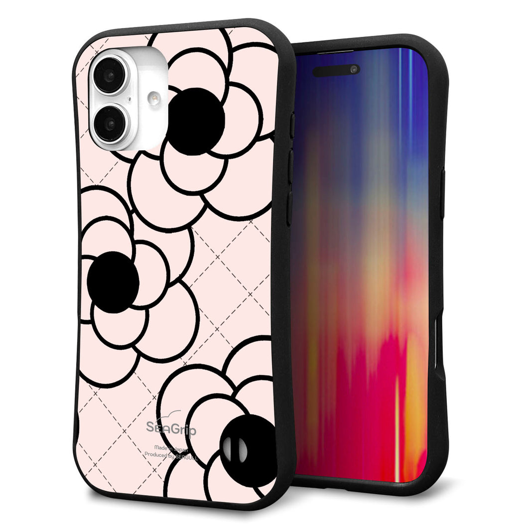 iPhone16 Plus スマホケース 「SEA Grip」 グリップケース Sライン 【EK926 カメリア(極うすピンク)】 UV印刷