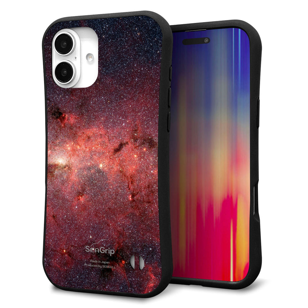 iPhone16 Plus スマホケース 「SEA Grip」 グリップケース Sライン 【KM923 Galaxias Red】 UV印刷