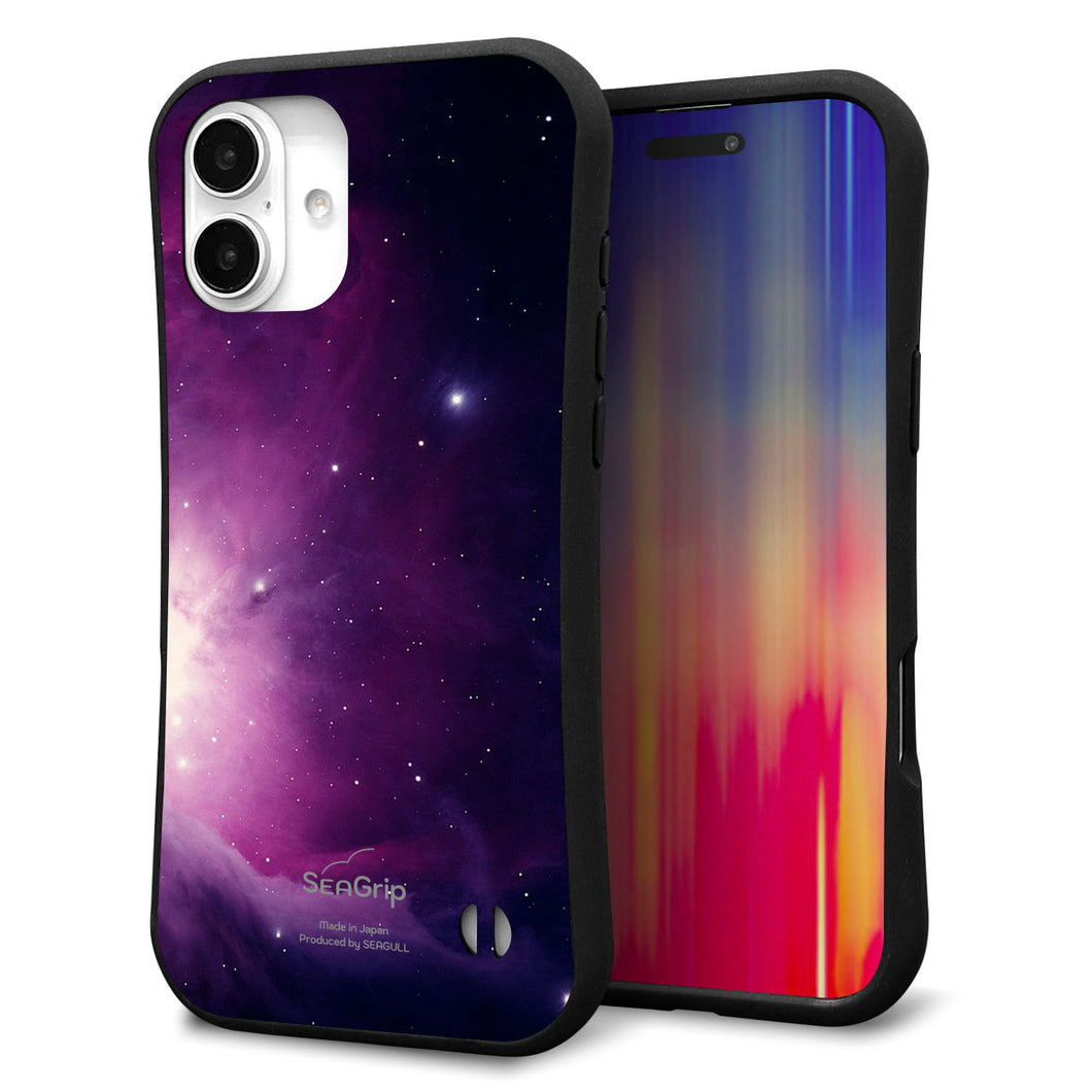 iPhone16 Plus スマホケース 「SEA Grip」 グリップケース Sライン 【KM925 Galaxias Purple】 UV印刷