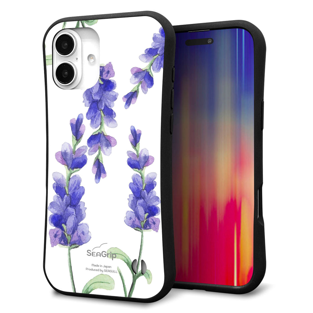 iPhone16 Plus スマホケース 「SEA Grip」 グリップケース Sライン 【MA868 サルビア】 UV印刷