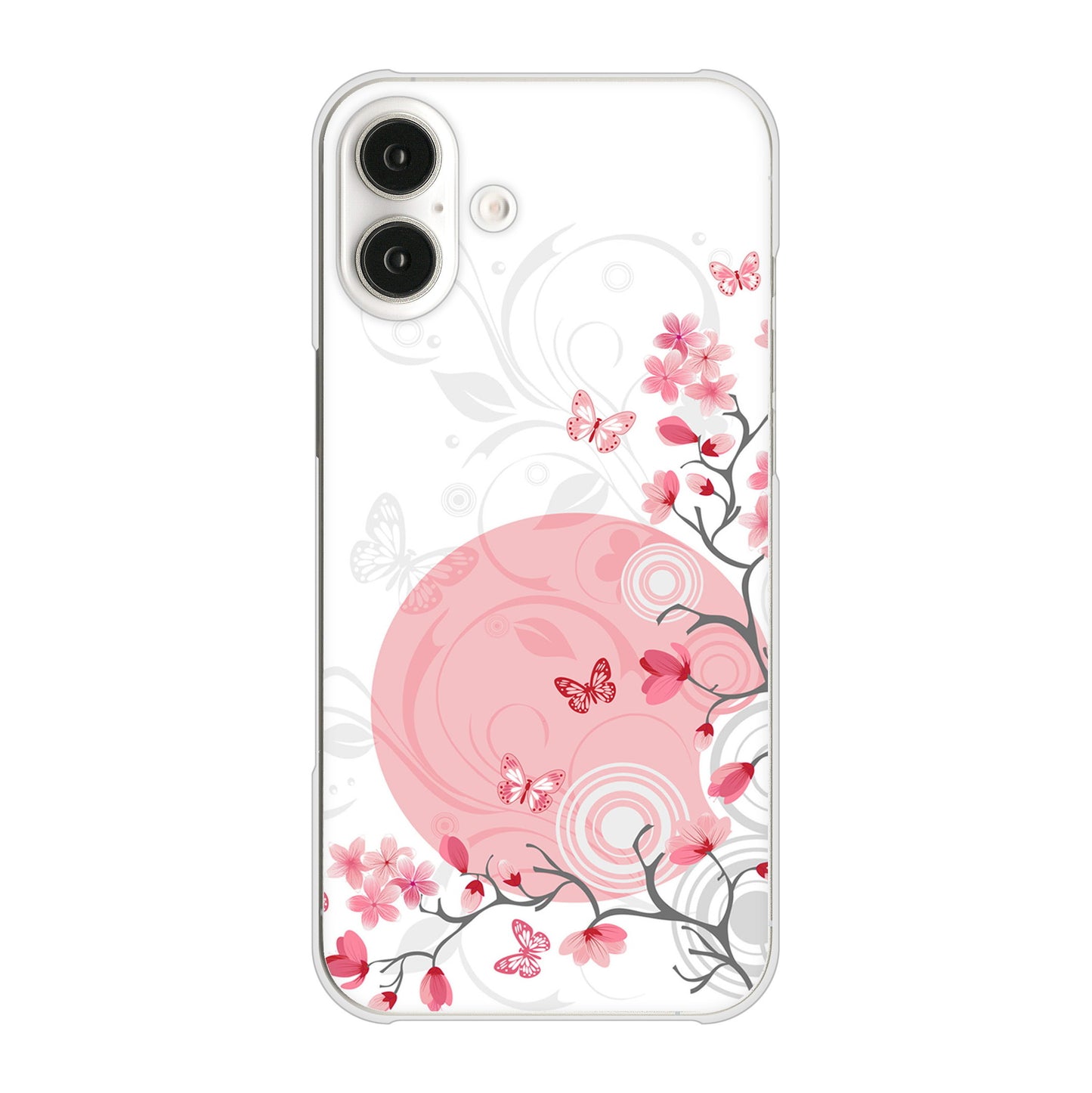 iPhone16 Plus 高画質仕上げ 背面印刷 ハードケースバタフライ
