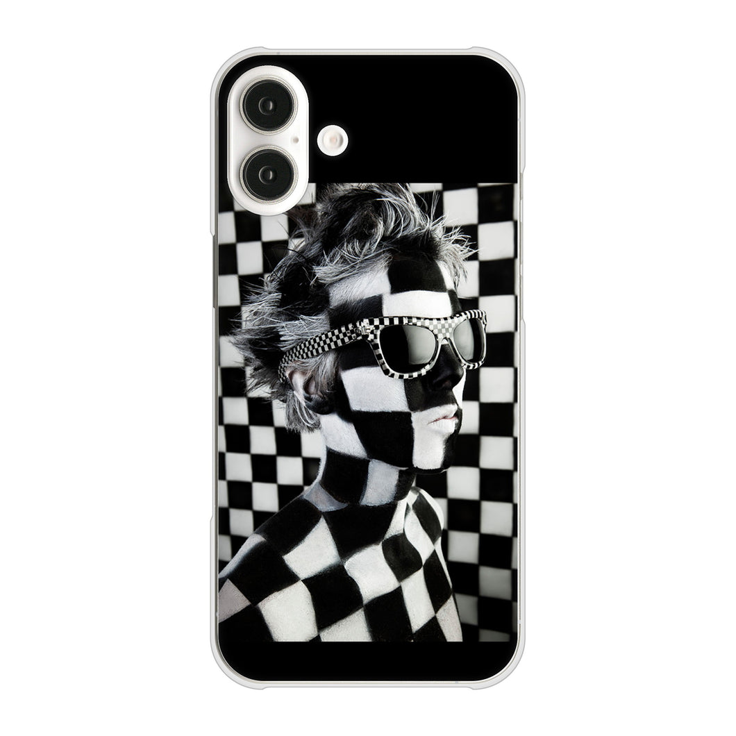 iPhone16 Plus 高画質仕上げ 背面印刷 ハードケース 【357 bk&wh】