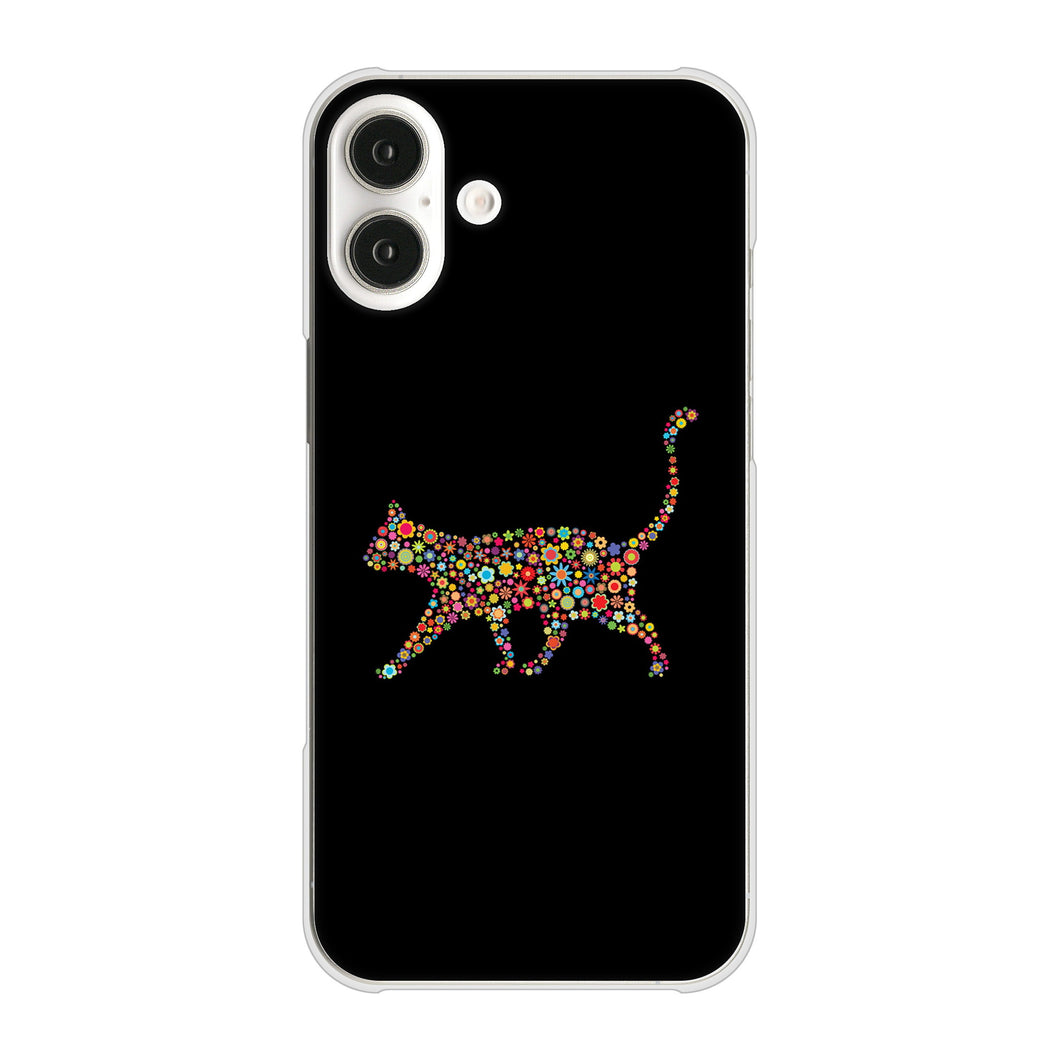 iPhone16 Plus 高画質仕上げ 背面印刷 ハードケース 【406 カラフルキャット】