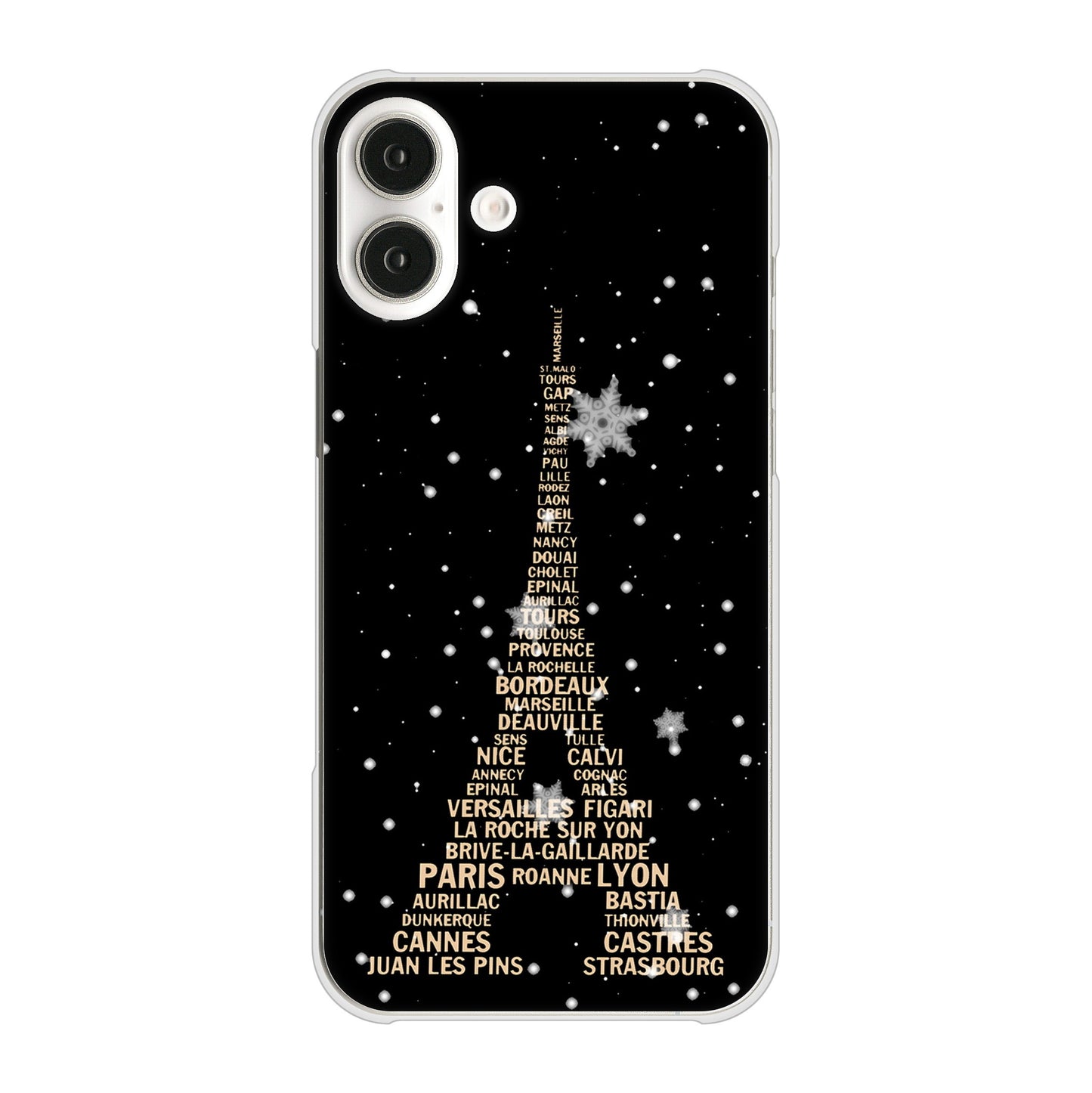 iPhone16 Plus 高画質仕上げ 背面印刷 ハードケースエッフェル塔