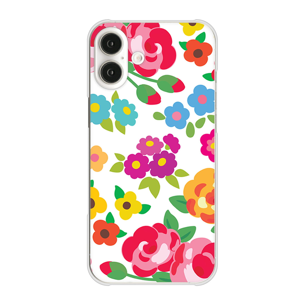 iPhone16 Plus 高画質仕上げ 背面印刷 ハードケース 【776 5月のフラワーガーデン】