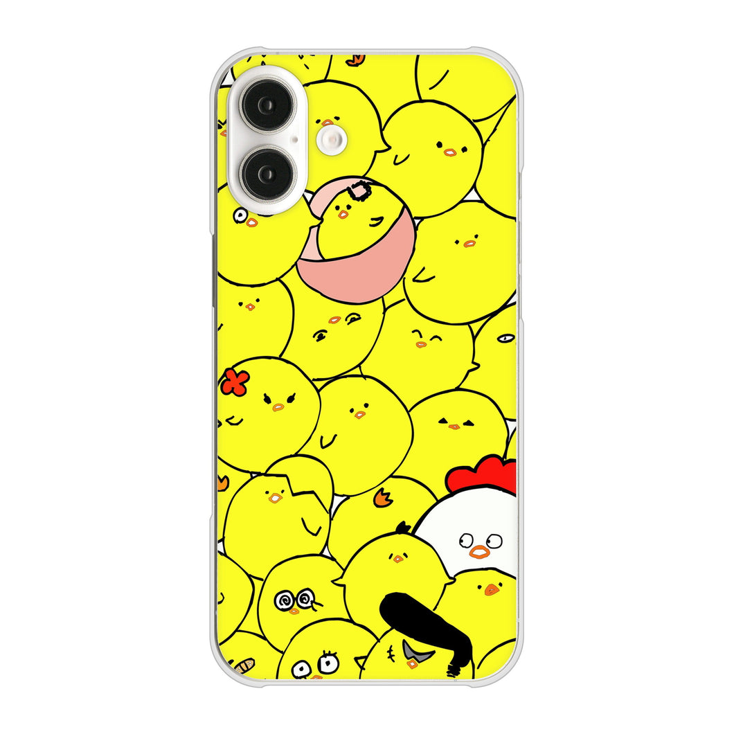 iPhone16 Plus 高画質仕上げ 背面印刷 ハードケース 【1031 ピヨピヨ】