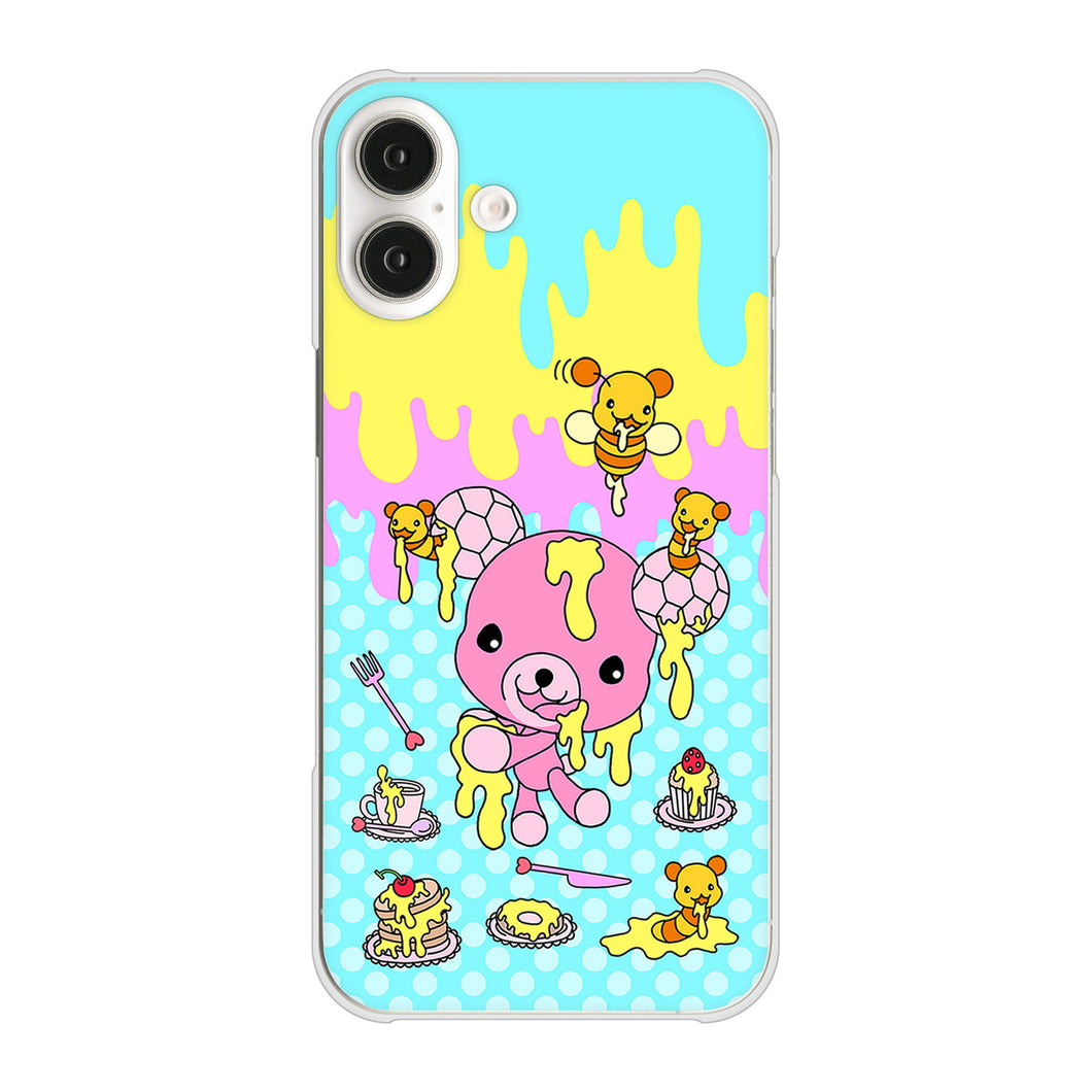 iPhone16 Plus 高画質仕上げ 背面印刷 ハードケースむかいあぐる ハニベア