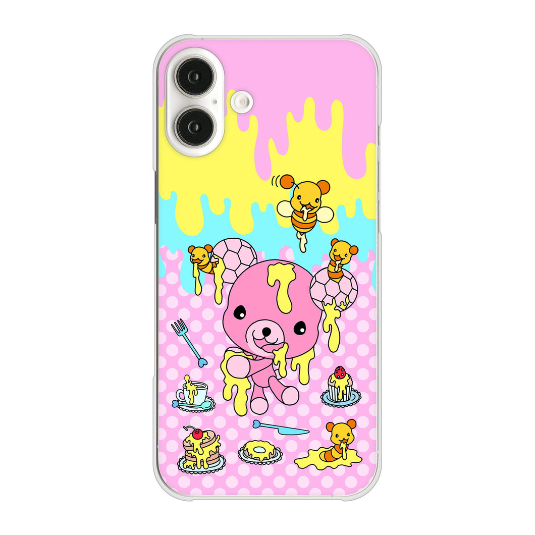 iPhone16 Plus 高画質仕上げ 背面印刷 ハードケースむかいあぐる ハニベア