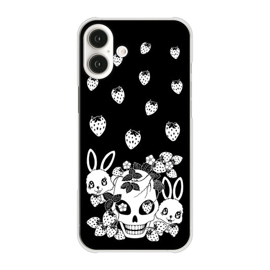 iPhone16 Plus 高画質仕上げ 背面印刷 ハードケースむかいあぐる 苺兎