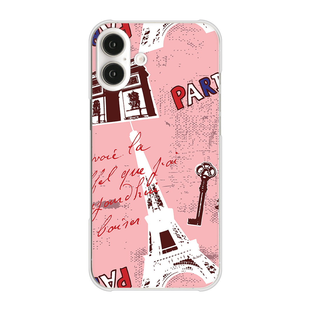 iPhone16 Plus 高画質仕上げ 背面印刷 ハードケースビューティフルパリレッド