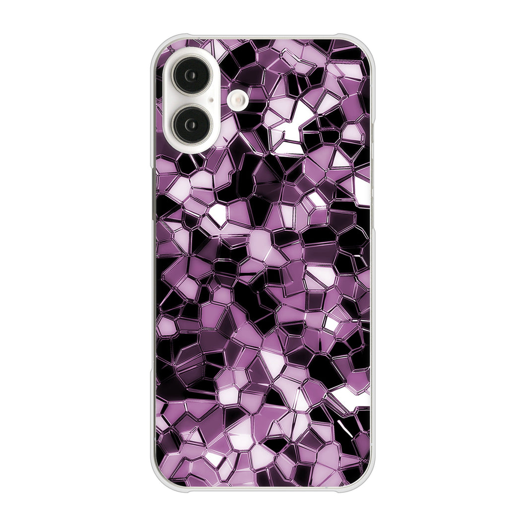 iPhone16 Plus 高画質仕上げ 背面印刷 ハードケース 【EK837 テクニカルミラーパープル】