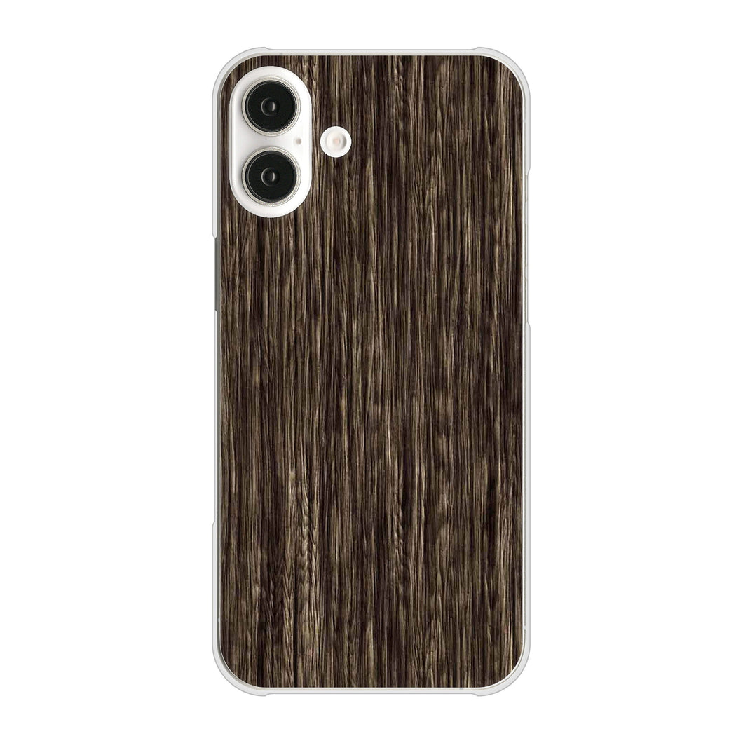 iPhone16 Plus 高画質仕上げ 背面印刷 ハードケース 【EK848 木目ダークブラウン】