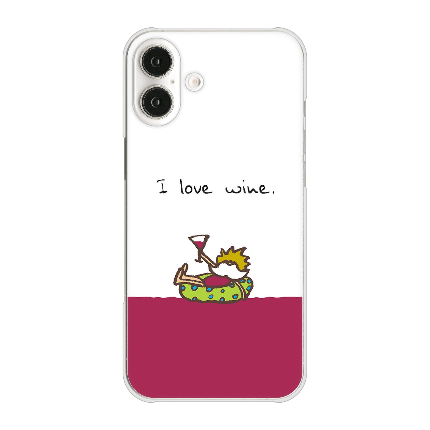 iPhone16 Plus 高画質仕上げ 背面印刷 ハードケース 【IA811 ワインの神様】