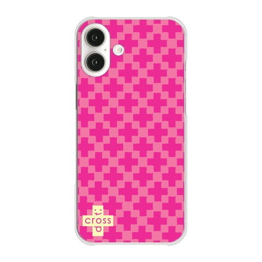 iPhone 16 Plus クロスドット ハードケース 背面印刷