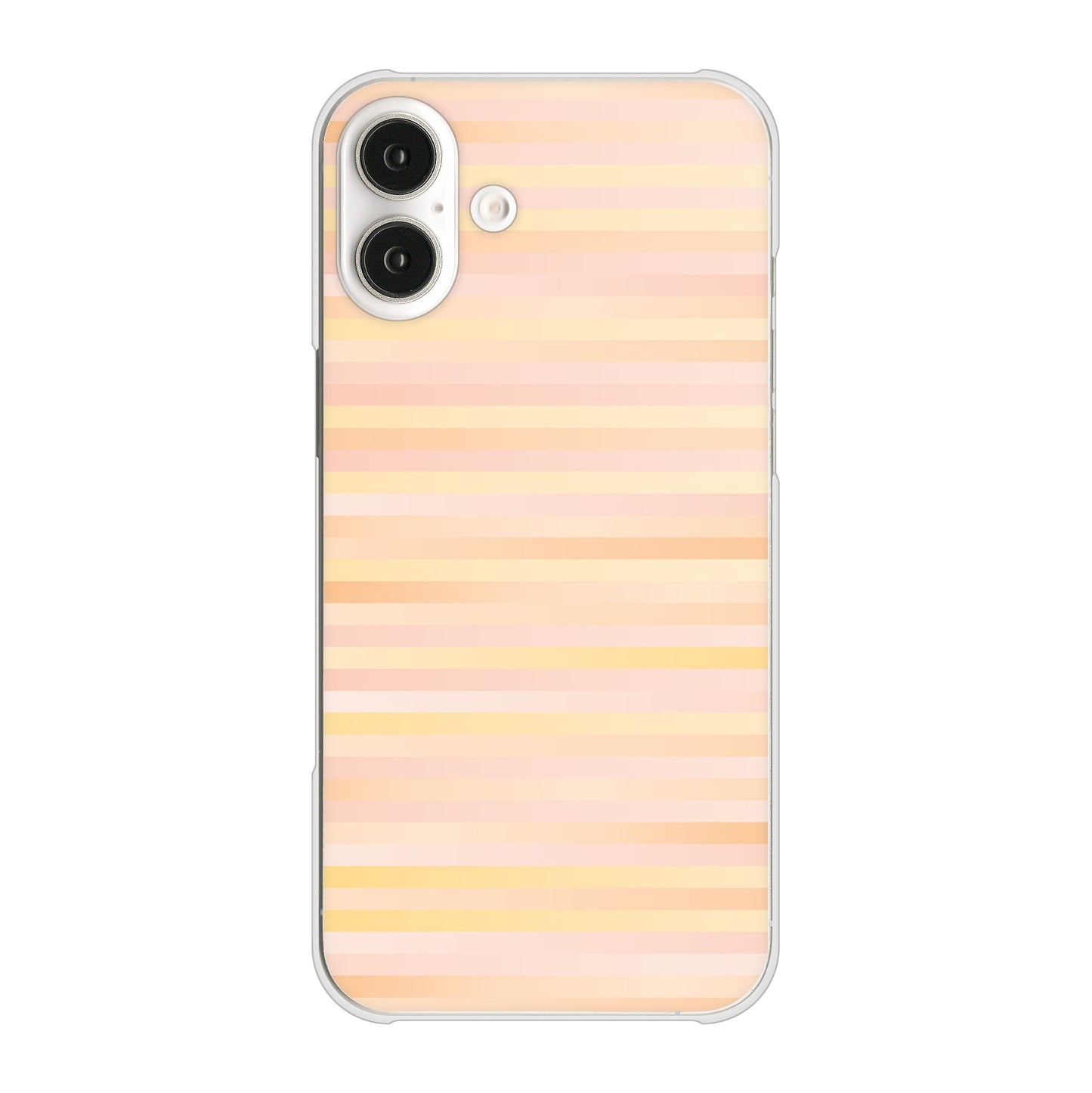 iPhone16 Plus 高画質仕上げ 背面印刷 ハードケースグラデーションボーダー
