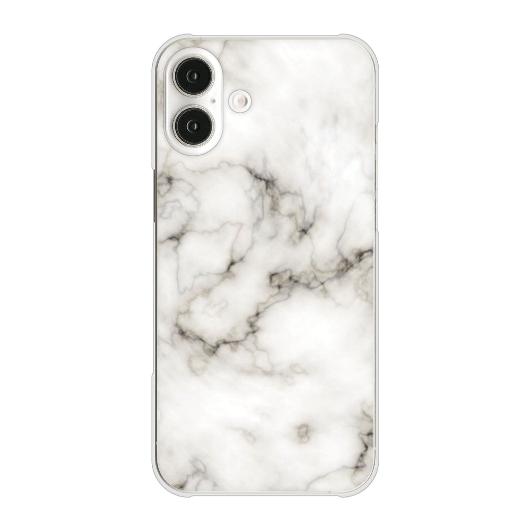 iPhone16 Plus 高画質仕上げ 背面印刷 ハードケース大理石BK