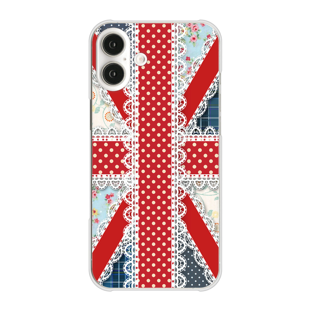 iPhone16 Plus 高画質仕上げ 背面印刷 ハードケースユニオンジャック