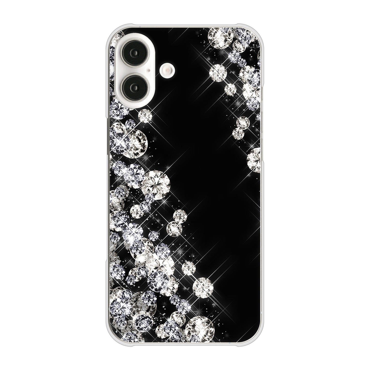 iPhone16 Plus 高画質仕上げ 背面印刷 ハードケース 【VA871 ダイヤモンドフレーム】