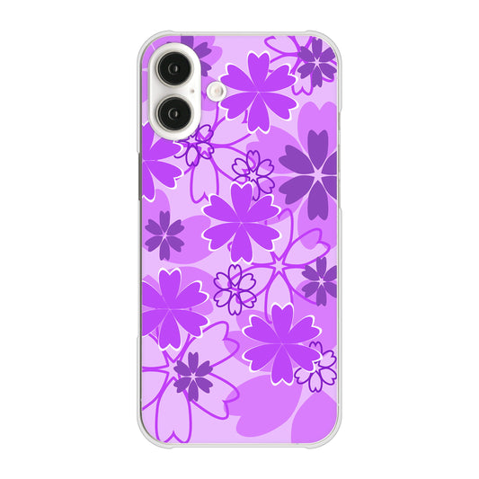 iPhone16 Plus 高画質仕上げ 背面印刷 ハードケース重なり合う花