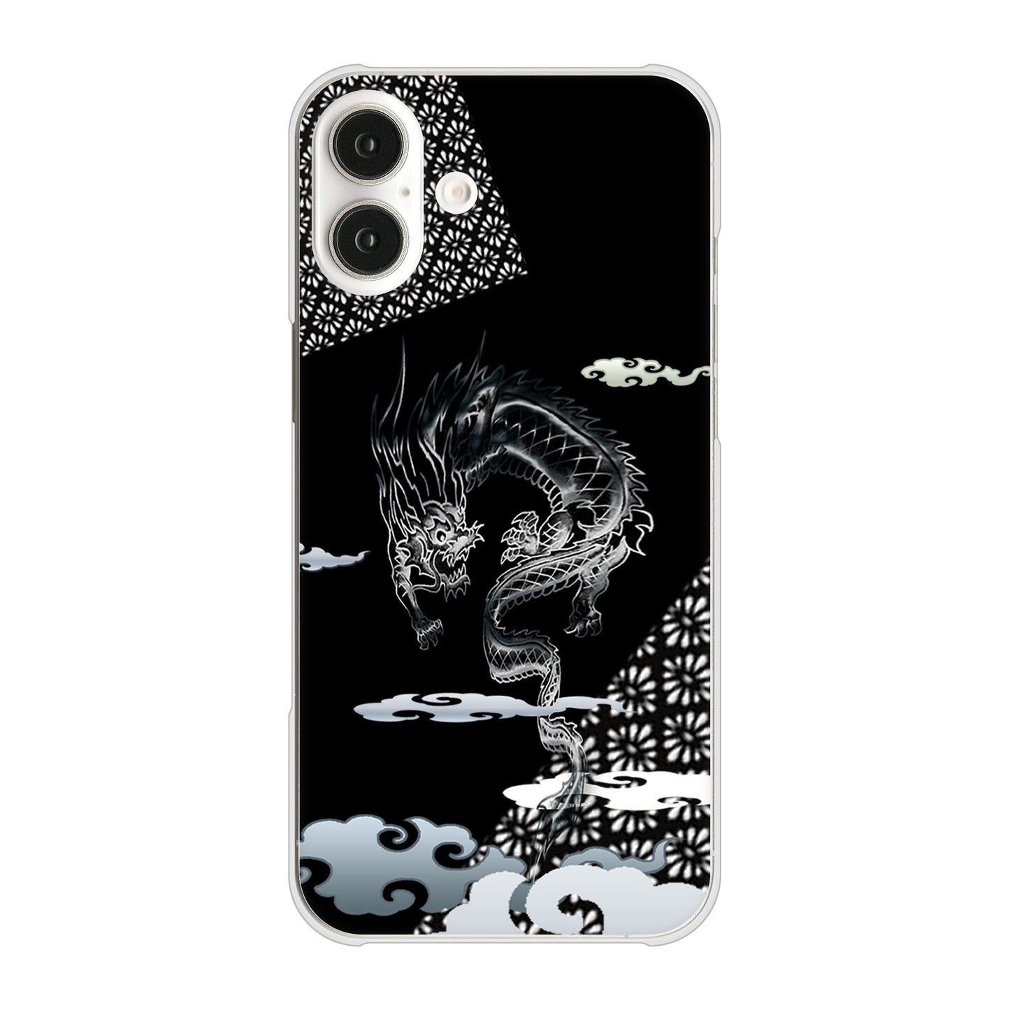 iPhone16 Plus 高画質仕上げ 背面印刷 ハードケース雲竜