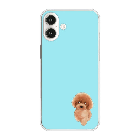 iPhone16 Plus 高画質仕上げ 背面印刷 ハードケーストイプードルレッド