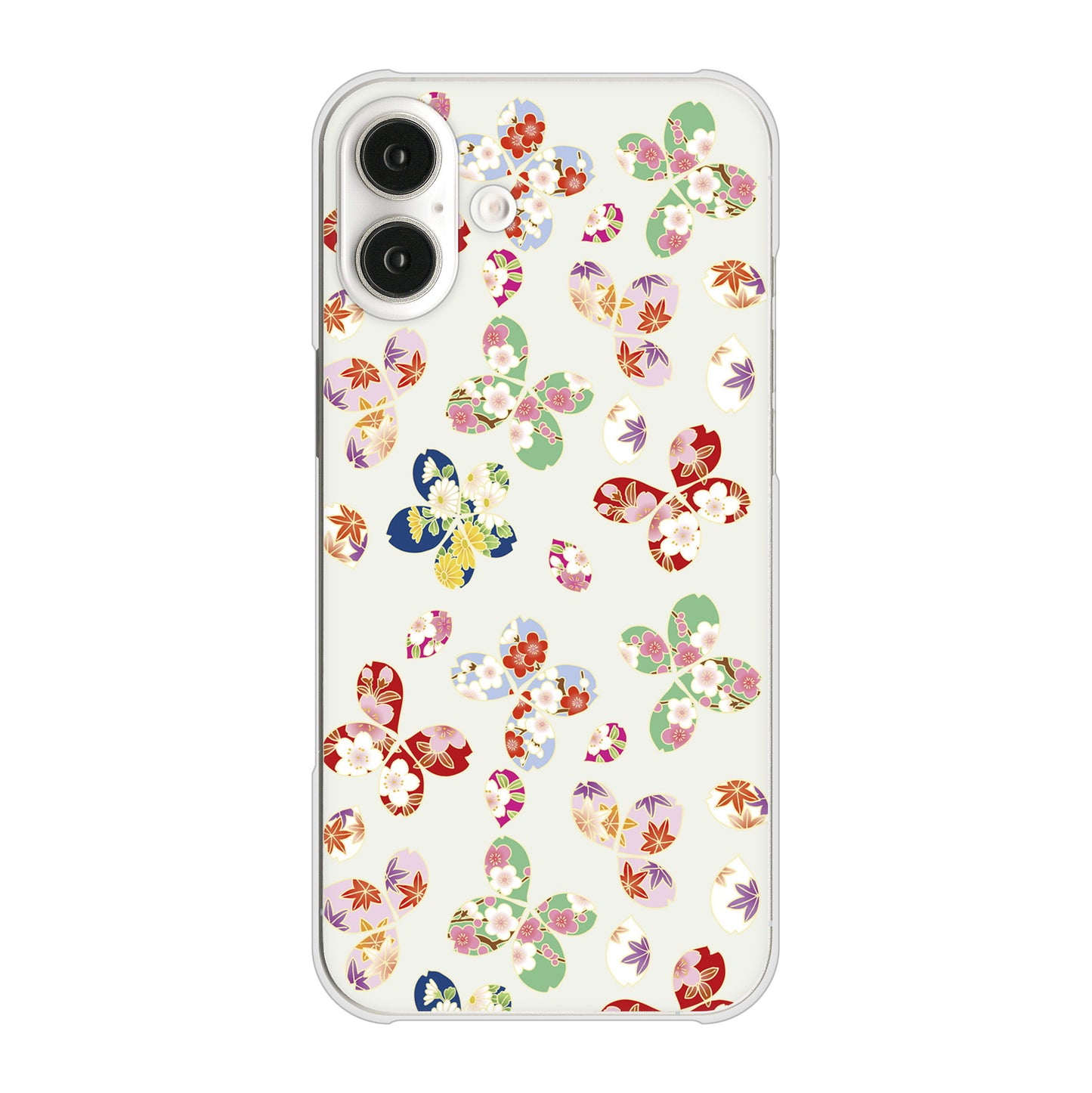 iPhone16 Plus 高画質仕上げ 背面印刷 ハードケース和花柄