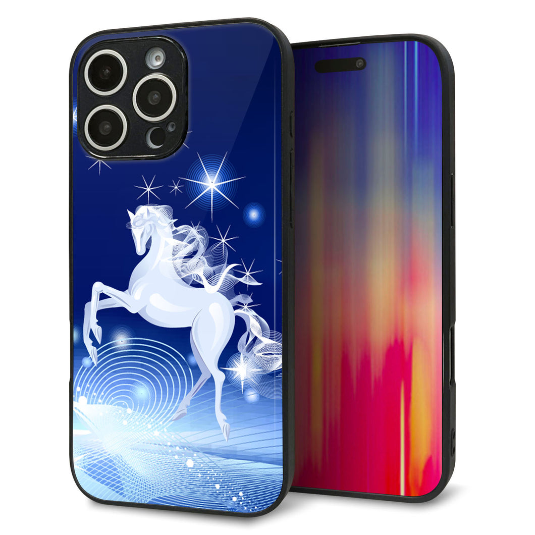 iPhone16 Pro Max 強化ガラス&TPUスマホケース ガラプリ【436 ペガサス】