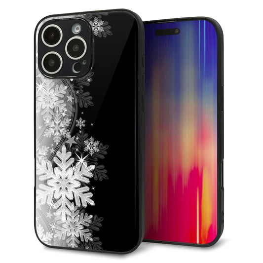 iPhone16 Pro Max 強化ガラス&TPUスマホケース ガラプリ【603 白銀と闇】