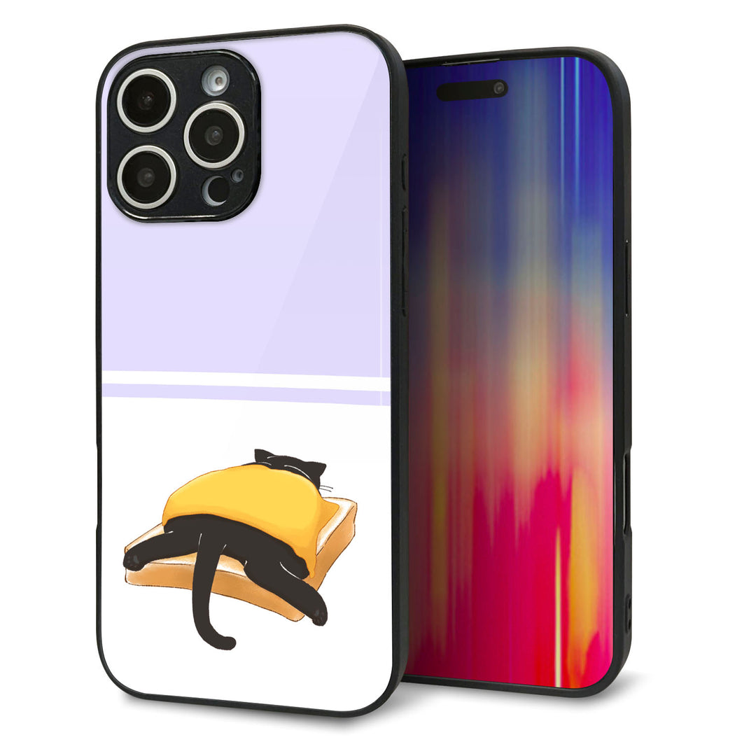 iPhone16 Pro Max 強化ガラス&TPUスマホケース ガラプリ【KM962 チーズ】