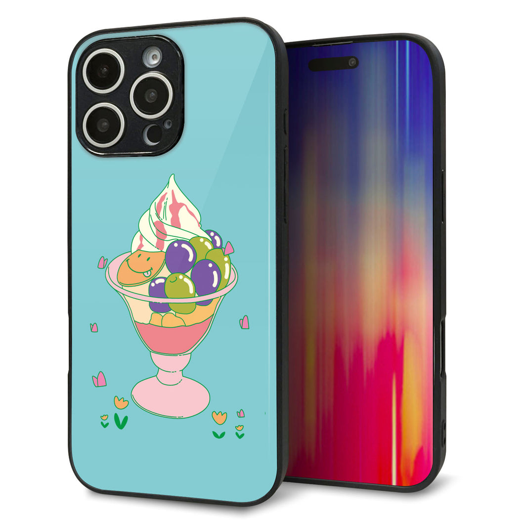 iPhone16 Pro Max 強化ガラス&TPUスマホケース ガラプリ【MA905 マスカットパフェ】