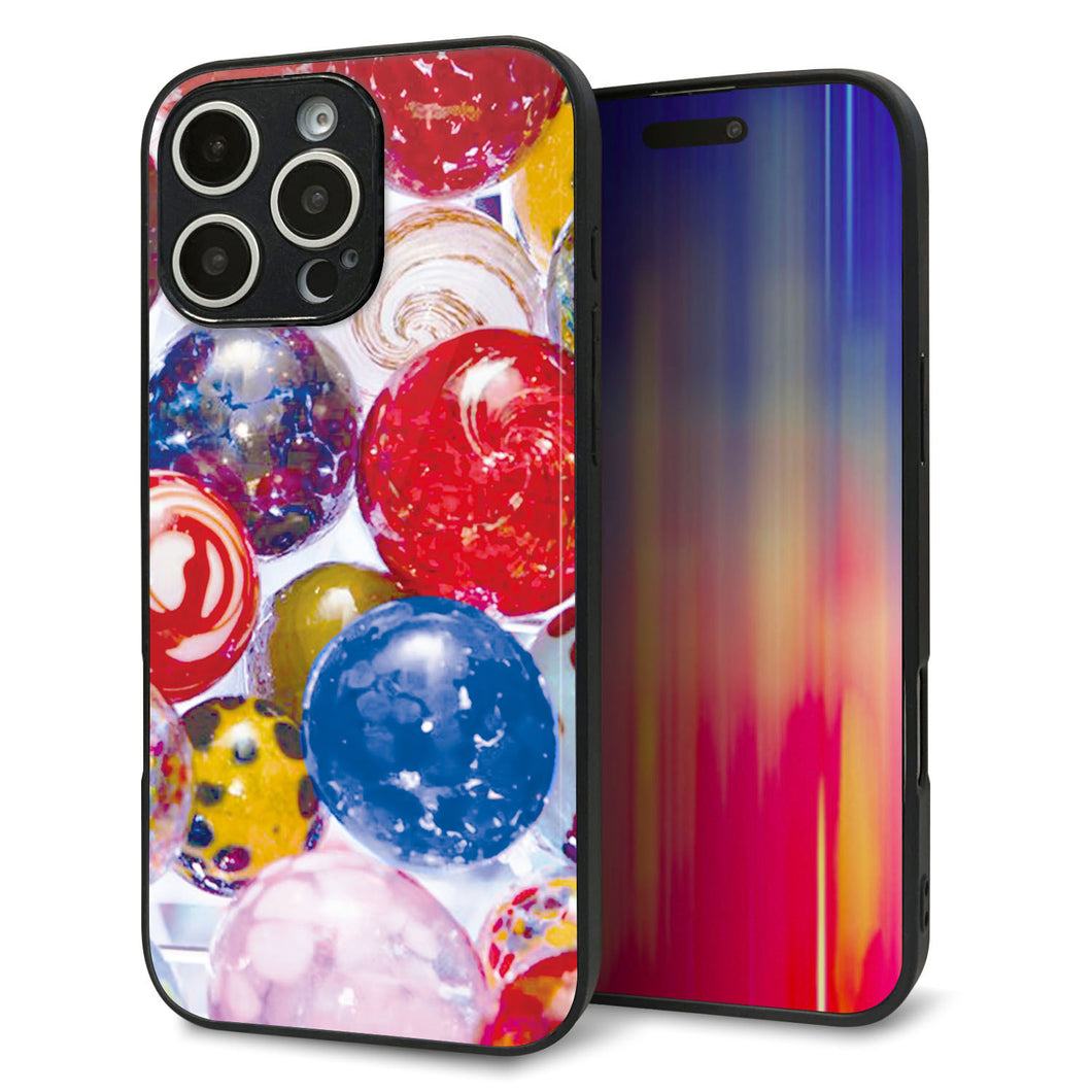 iPhone16 Pro Max 強化ガラス&TPUスマホケース ガラプリ【MA935 ヨーヨー】