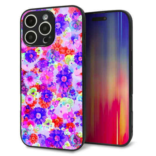 iPhone16 Pro Max 強化ガラス&TPUスマホケース ガラプリ【SC868 リバティプリント フルールドパルファン(パープル)】