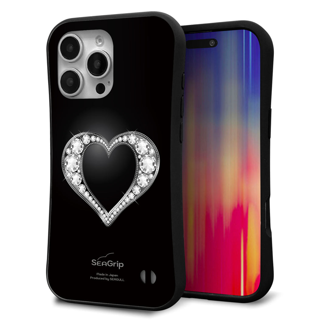iPhone16 Pro Max スマホケース 「SEA Grip」 グリップケース Sライン 【041 ゴージャスハート】 UV印刷
