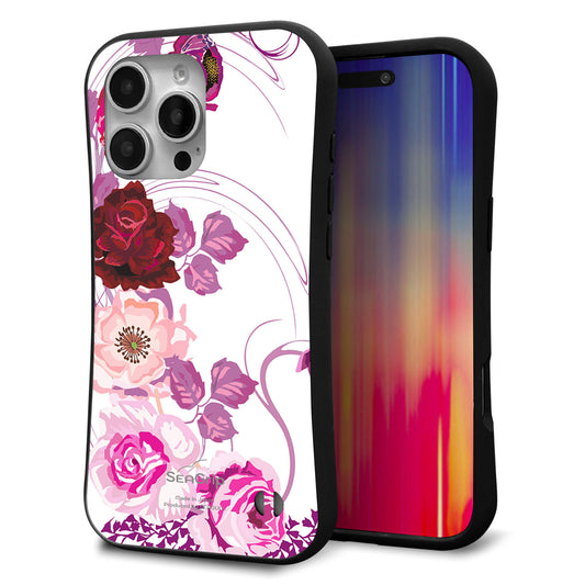 iPhone16 Pro Max スマホケース 「SEA Grip」 グリップケース Sライン 【116 6月のバラ】 UV印刷