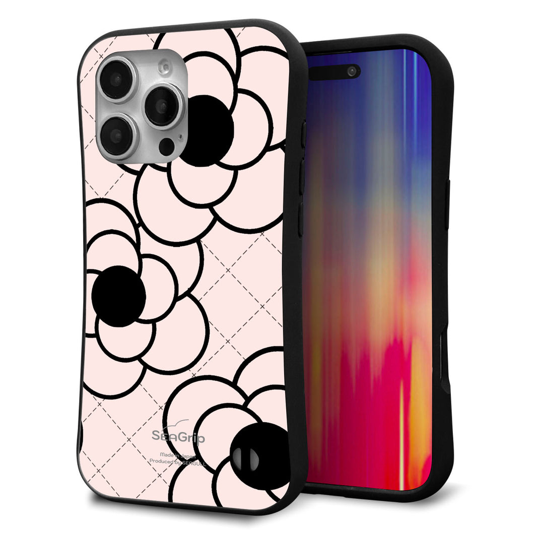 iPhone16 Pro Max スマホケース 「SEA Grip」 グリップケース Sライン 【EK926 カメリア(極うすピンク)】 UV印刷