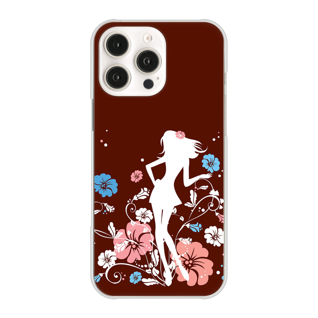 iPhone16 Pro Max 高画質仕上げ 背面印刷 ハードケース 【110 ハイビスカスと少女】