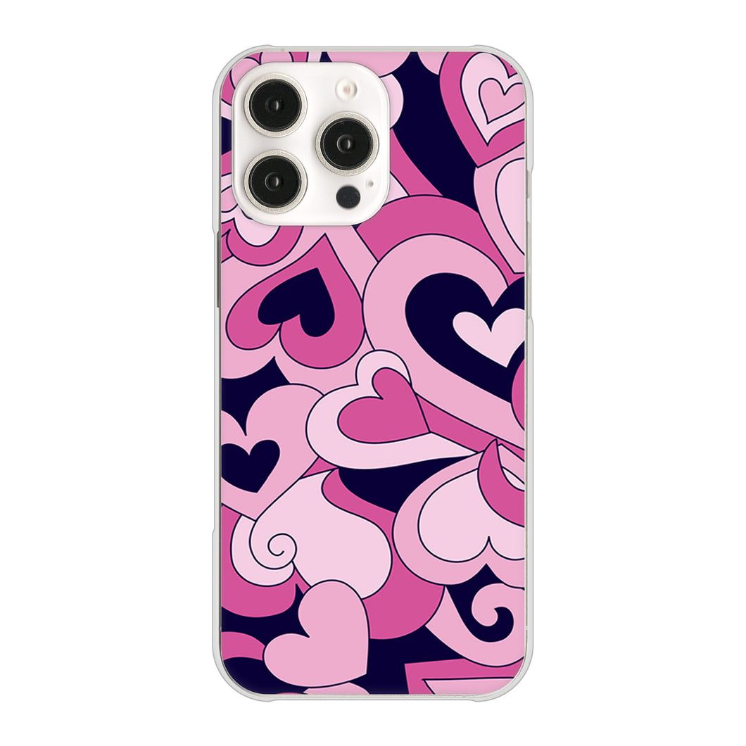 iPhone16 Pro Max 高画質仕上げ 背面印刷 ハードケースプリティハート