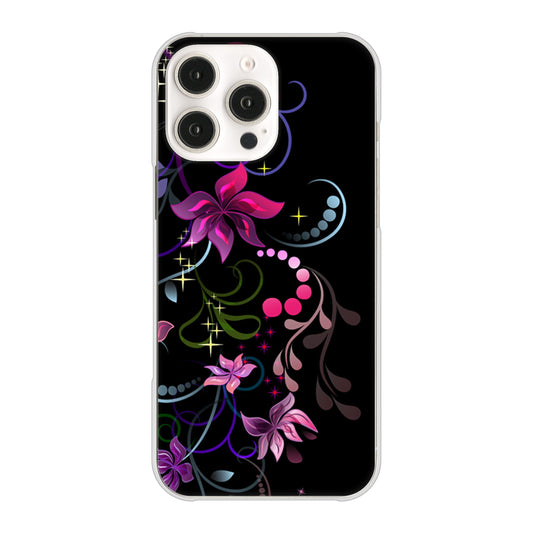 iPhone16 Pro Max 高画質仕上げ 背面印刷 ハードケース 【263 闇に浮かぶ華】