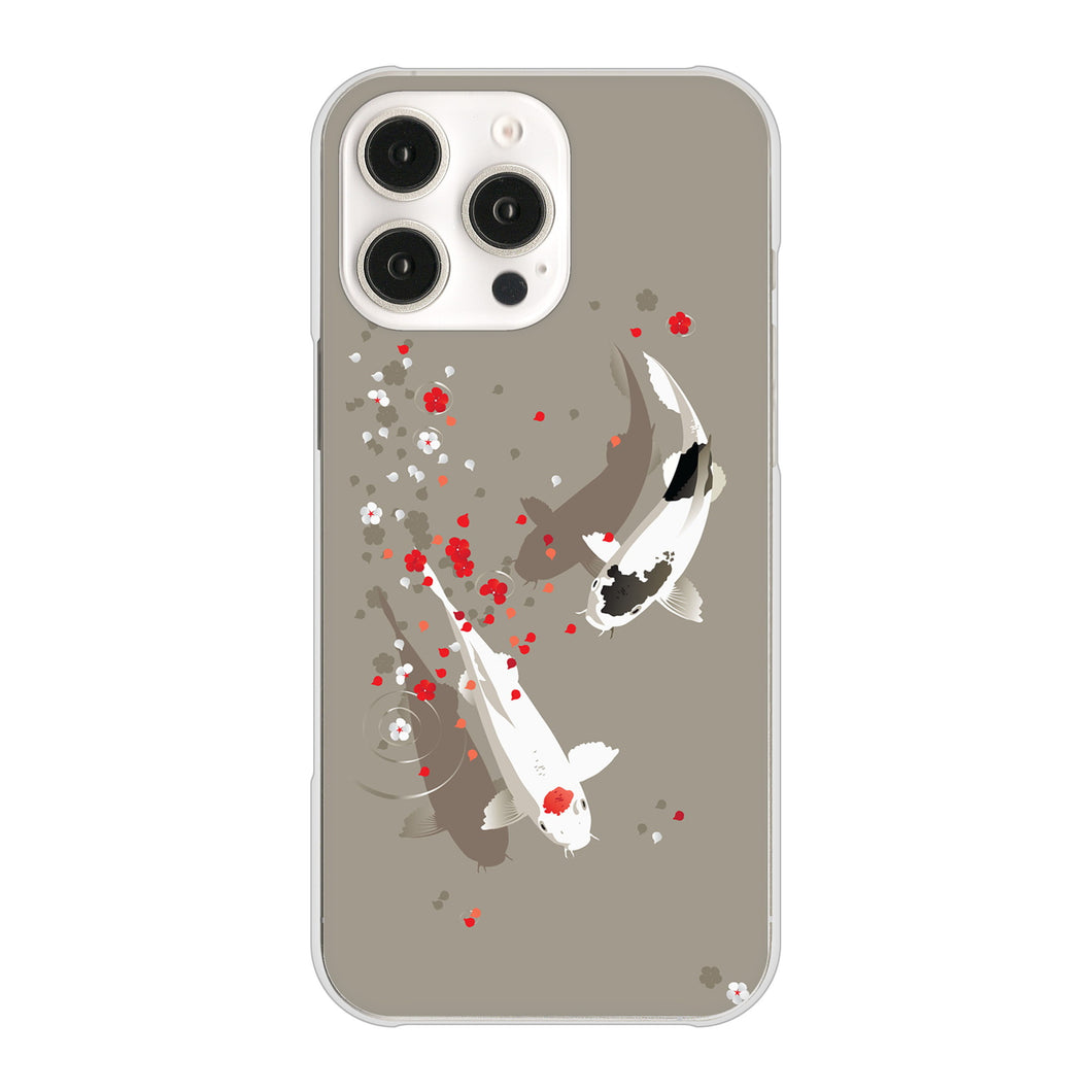 iPhone16 Pro Max 高画質仕上げ 背面印刷 ハードケース 【367 よりそう鯉】