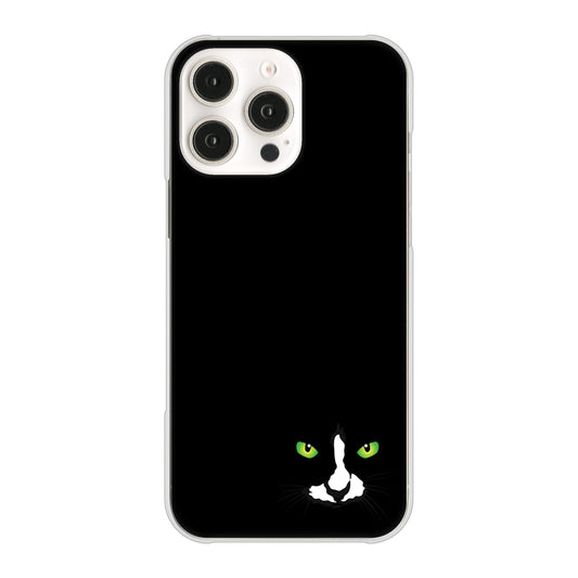 iPhone16 Pro Max 高画質仕上げ 背面印刷 ハードケース 【398 黒ネコ】
