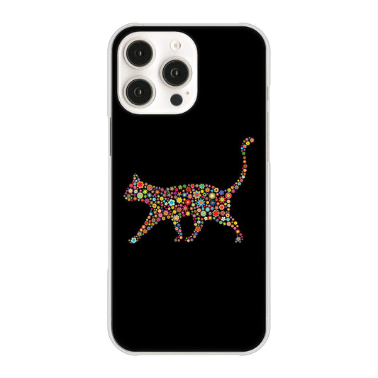 iPhone16 Pro Max 高画質仕上げ 背面印刷 ハードケース 【406 カラフルキャット】