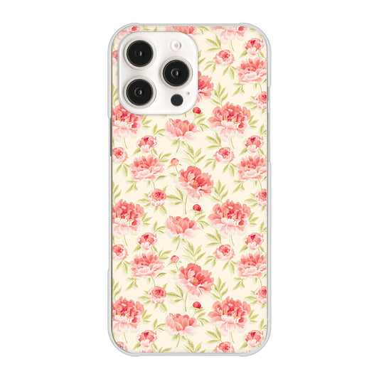 iPhone16 Pro Max 高画質仕上げ 背面印刷 ハードケース北欧の小花