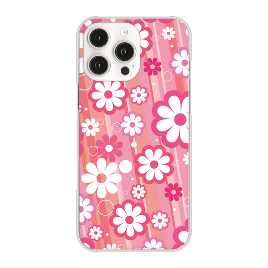 iPhone16 Pro Max 高画質仕上げ 背面印刷 ハードケース 【751 マーガレット(ピンク系)】
