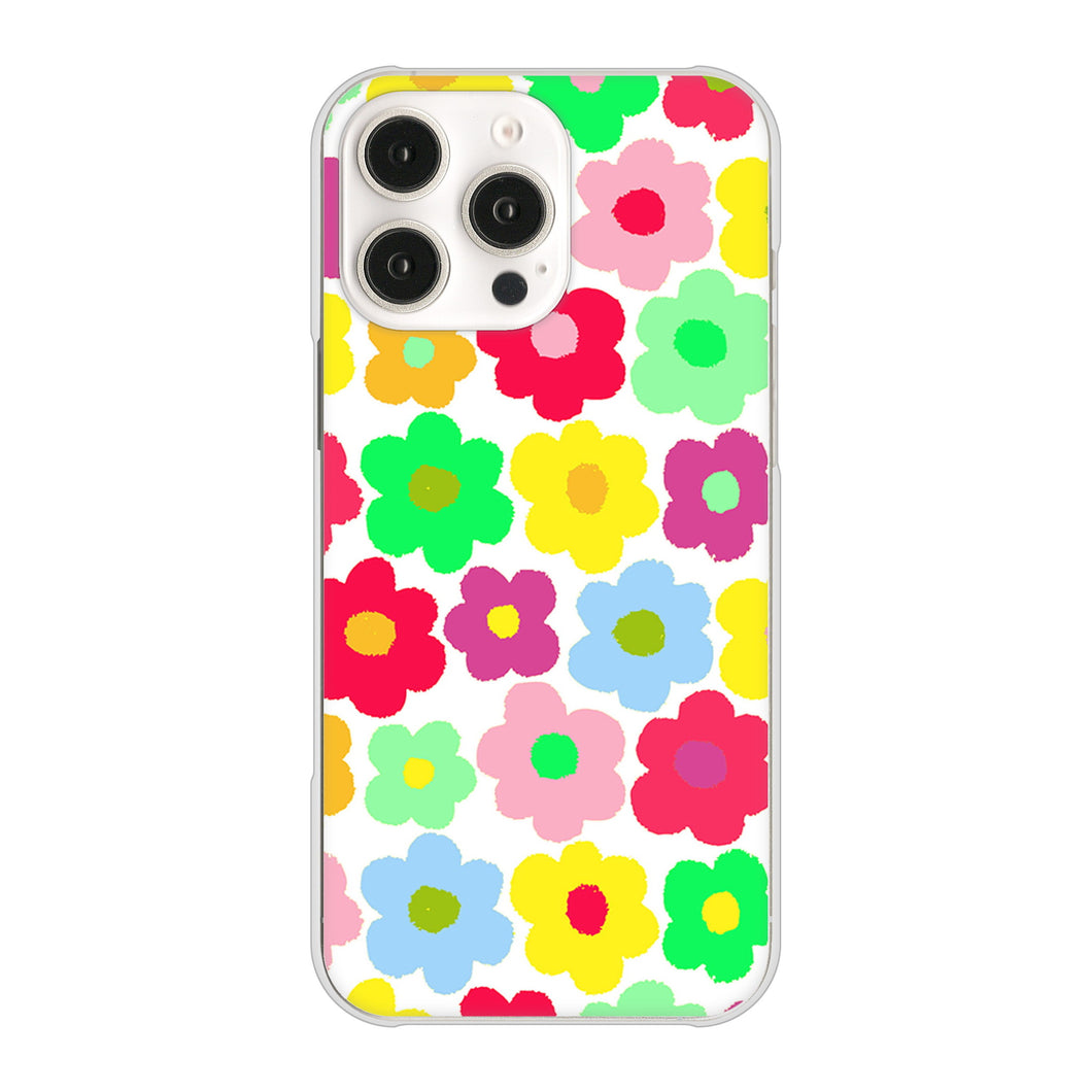 iPhone16 Pro Max 高画質仕上げ 背面印刷 ハードケースルーズフラワー