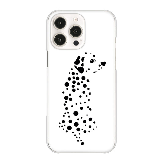 iPhone16 Pro Max 高画質仕上げ 背面印刷 ハードケース 【1038 振り向くダルメシアン(WH)】